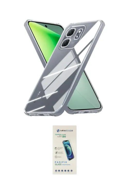 ieg™ Smart 9 4G Kılıf Zirve Doku - Şeffaf Pasifik Cam Ekran Koruyucu