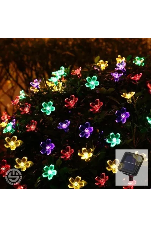Solar 30 Ledli Çiçekli RGB Güneş Enerjisi