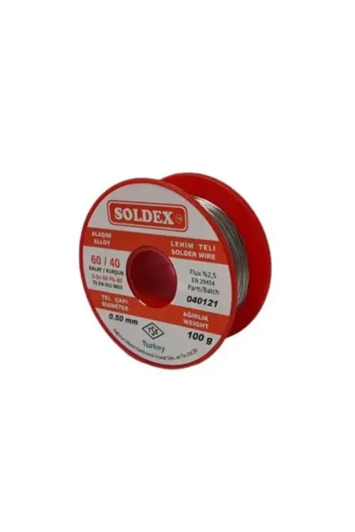 ieg™ Soldex 60/40 Lehim Teli 100 gr 0,50 mm (Sn:60 / Pb:40)