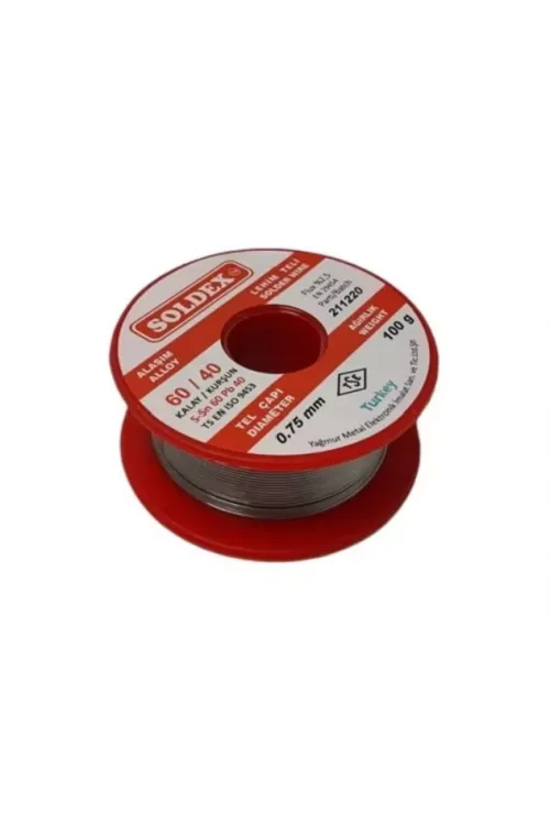 ieg™ Soldex 60/40 Lehim Teli 100 gr 0,75 mm (Sn:60 / Pb:40)