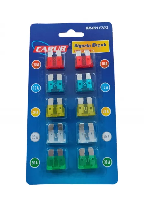 Standart Bıçak Sigorta 10lu Set