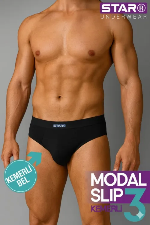 ieg™ Star 109 Erkek 3lü Modal Slip