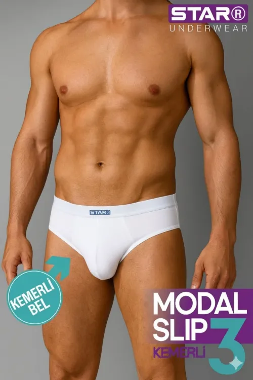 ieg™ Star 109 Erkek 3lü Modal Slip