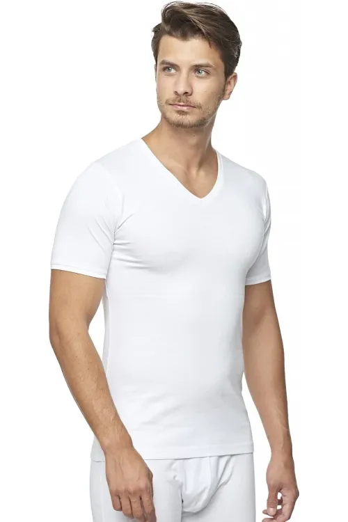 ieg™ Star 206 Modal Yarım Kol V-Yaka T-Shirt Atlet