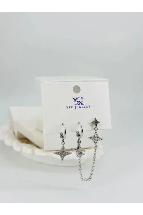 IEG - Üçlü Kombin Küpe Kp00546