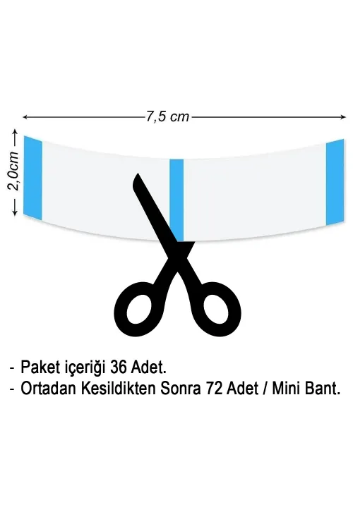 Ultra-Hold Minis Protez Saç Bandı 36 Adet / 72 Tabs