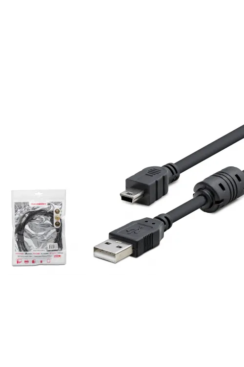 Usb Mini V3/5Pin To Usb Kablo 1.5 M - Si̇yah HDX7538