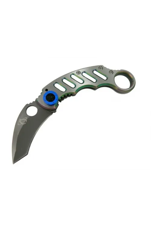 ieg™ X05BL Gümüş Karambit 17 cm - Metal Saplı, Manuel
