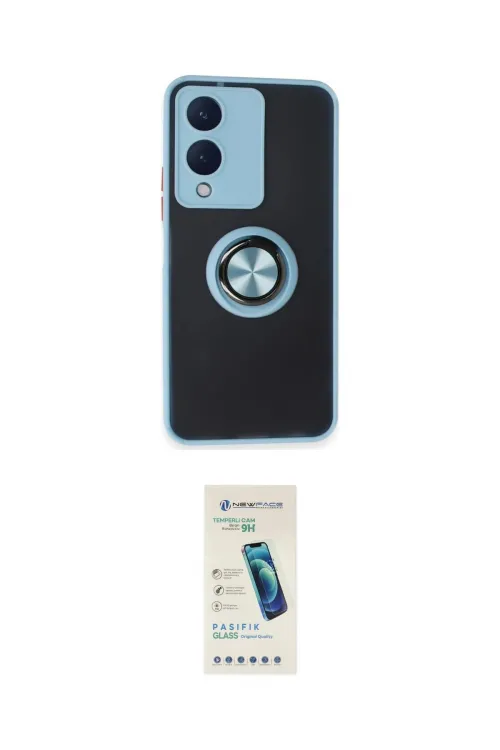 ieg™ Y17S Kılıf Yörünge Çizgi - Şeffaf Pasifik Cam Ekran Koruyucu