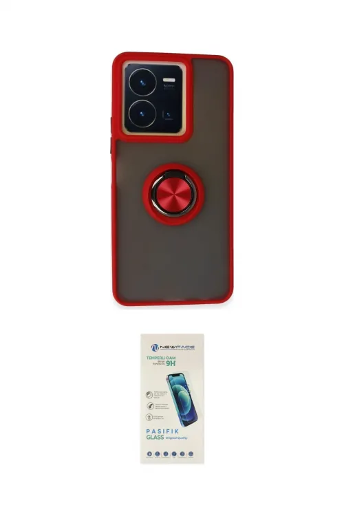 ieg™ Y36 Kılıf Yörünge Çizgi - Şeffaf Pasifik Cam Ekran Koruyucu