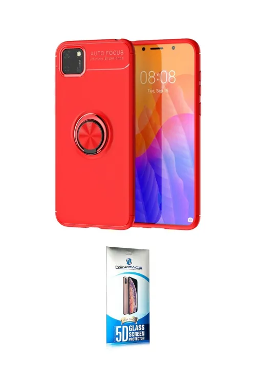 ieg™ Y5P Kılıf Yankı Form Prime - Siyah 5D Eko Cam Ekran Koruyucu