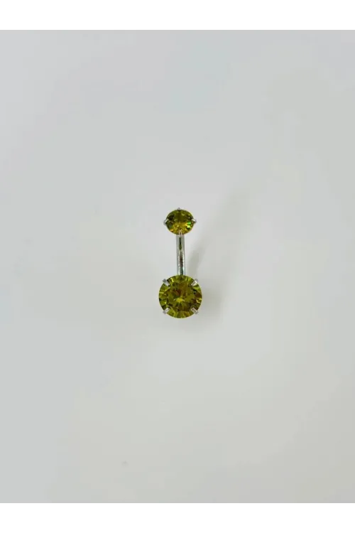 IEG - Yeşil Taşlı Göbek Piercing