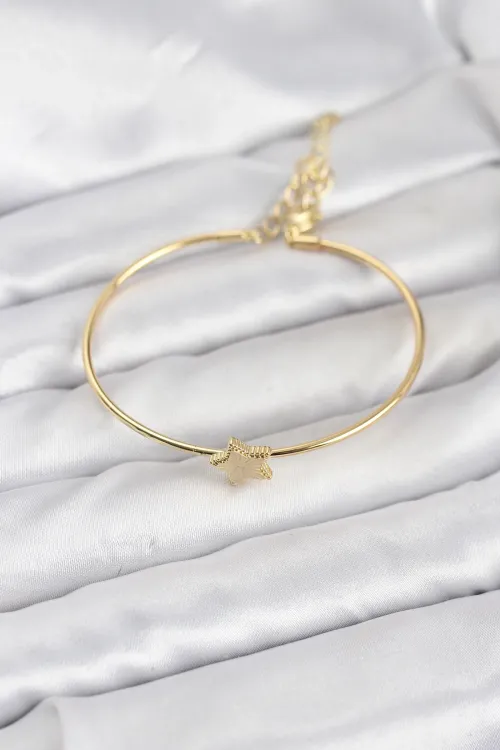 Yıldız Model Gold Renk Kadın Bileklik TJ-BB8236