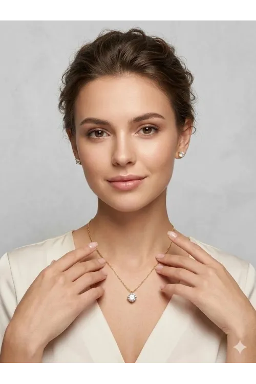 IEG - Yuvarlak Tek Taş Detaylı Set