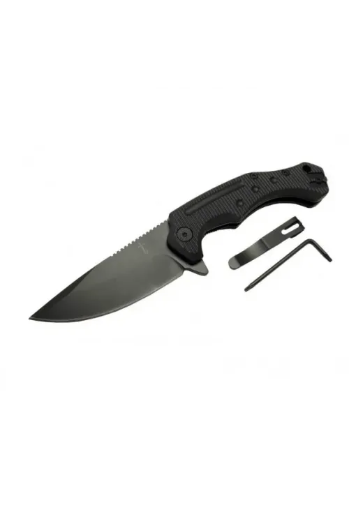 ieg™ Zero Error 7-12 Black Çakı 22 cm Manuel, Kemerlikli