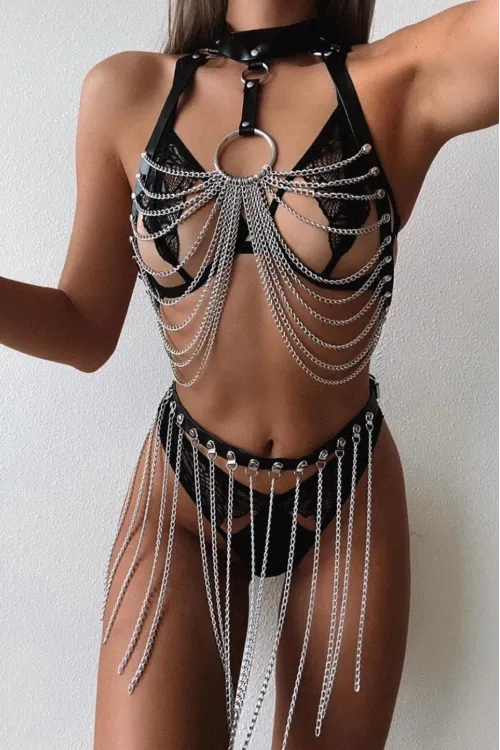 Zincirli Alt Üst Fantezi Set