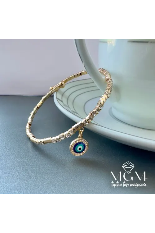 IEG - Zirkon Taşlı Nazar Boncuklu Bileklik