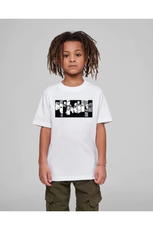 Çocuk Unisex Baskılı T-Shirt - Beyaz