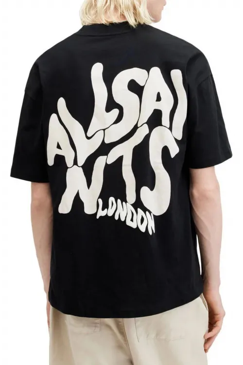 Erkek Tişört Baskılı Oversize Kısa kol T-shirt - Siyah