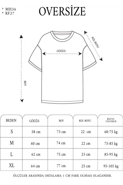 Erkek Yarım Fermuarlı Baskılı Oversize T-Shirt - Siyah