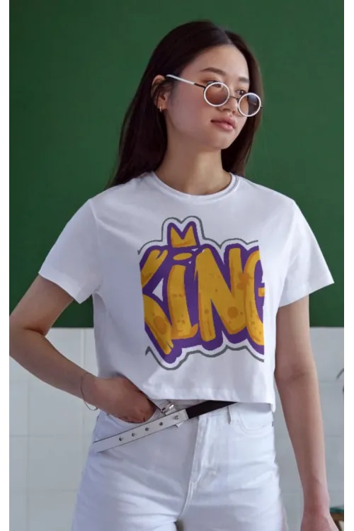 Unisex Oversize 24/1 Penye DTF Baskılı Tişört - DTF111