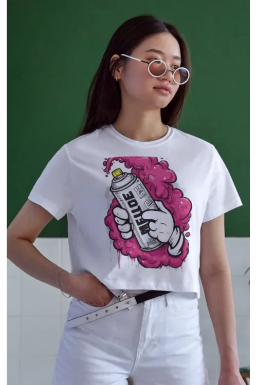 Unisex Oversize 24/1 Penye DTF Baskılı Tişört - DTF117