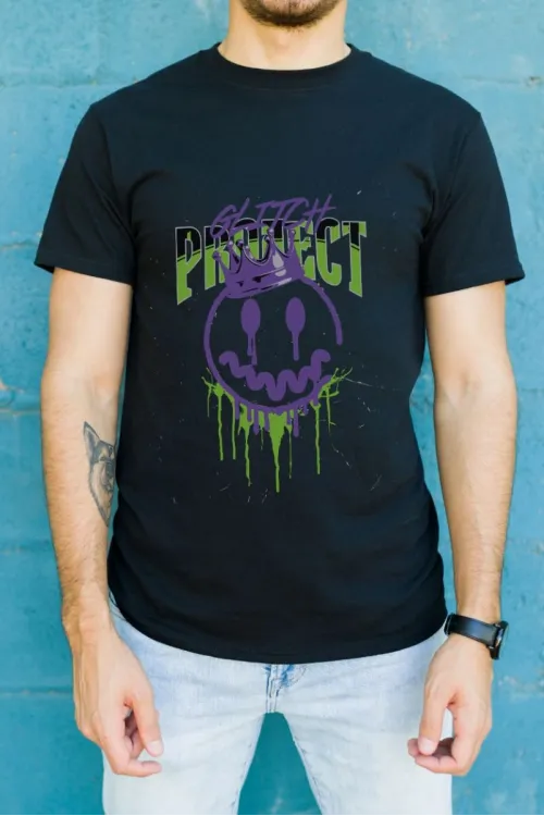 Unisex Oversize 24/1 Penye DTF Baskılı Tişört - DTF121