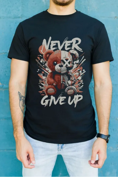 Unisex Oversize 24/1 Penye DTF Baskılı Tişört - DTF127