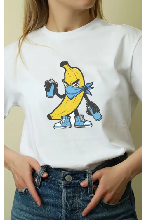 Unisex Oversize 24/1 Penye DTF Baskılı Tişört - DTF147