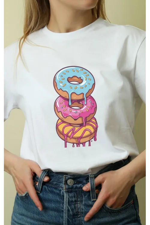 Unisex Oversize 24/1 Penye DTF Baskılı Tişört - DTF149