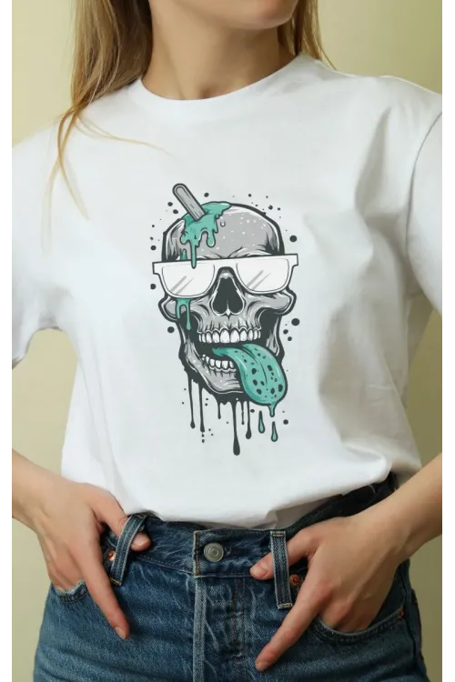 Unisex Oversize 24/1 Penye DTF Baskılı Tişört - DTF150