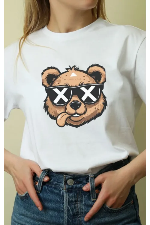 Unisex Oversize 24/1 Penye DTF Baskılı Tişört - DTF155