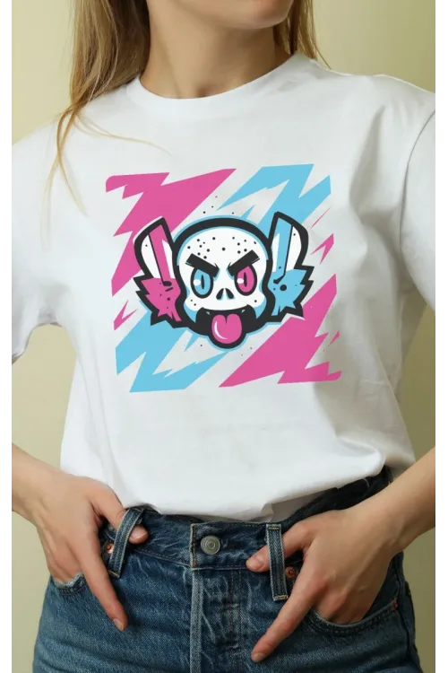 Unisex Oversize 24/1 Penye DTF Baskılı Tişört - DTF168