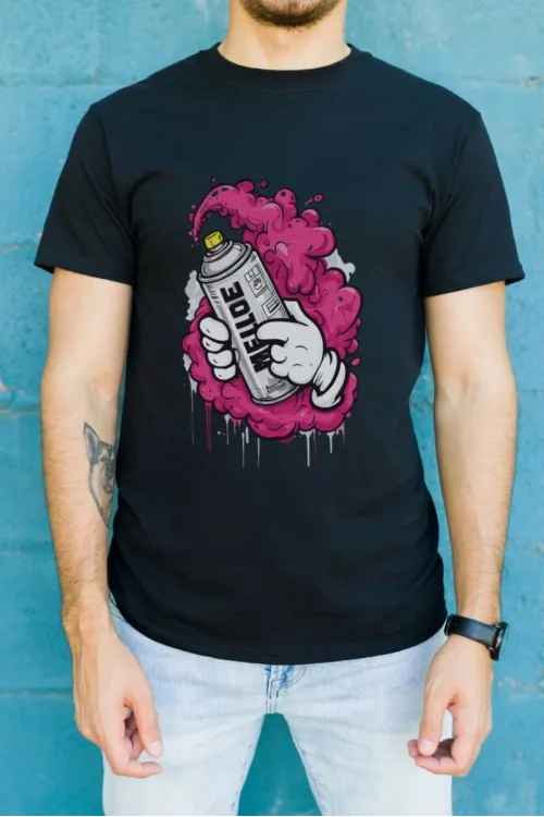 Unisex Oversize 24/1 Penye DTF Baskılı Tişört - DTF179