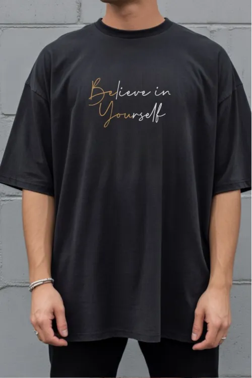 Unisex Oversize 24/1 Penye DTF Baskılı Tişört - DTF279