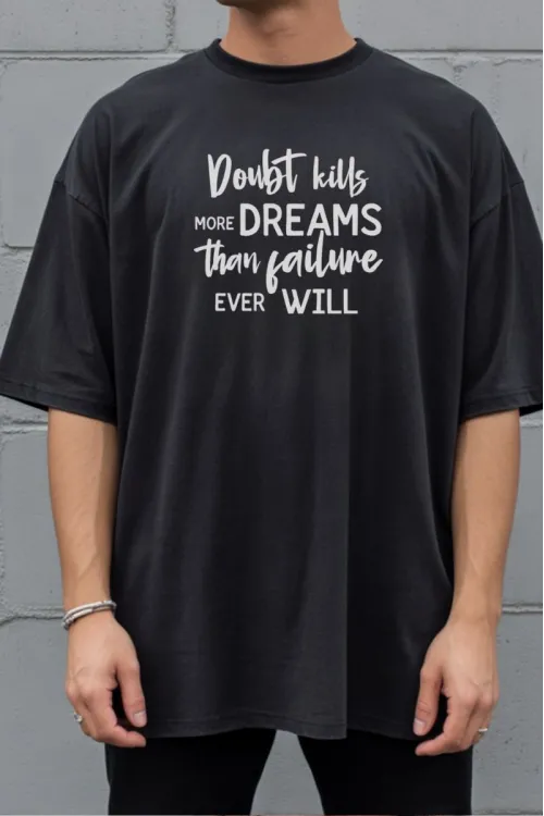 Unisex Oversize 24/1 Penye DTF Baskılı Tişört - DTF291