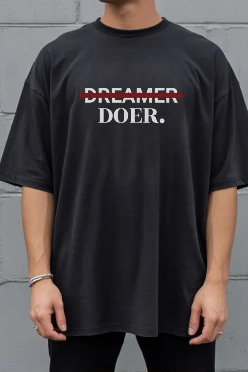 Unisex Oversize 24/1 Penye DTF Baskılı Tişört - DTF293