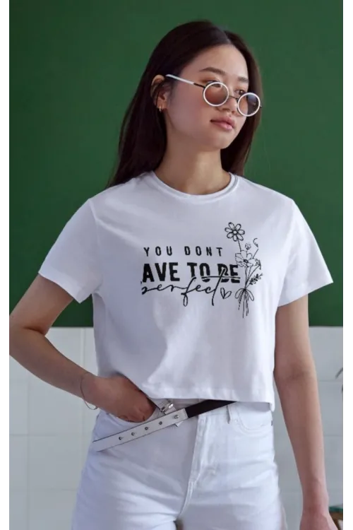 Unisex Oversize 24/1 Penye DTF Baskılı Tişört - DTF61