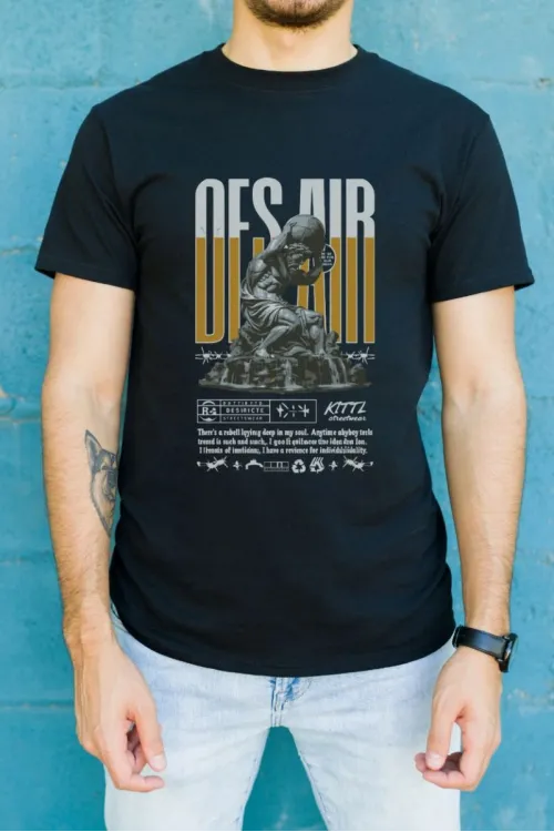 Unisex Oversize 24/1 Penye DTF Baskılı Tişört - DTF74