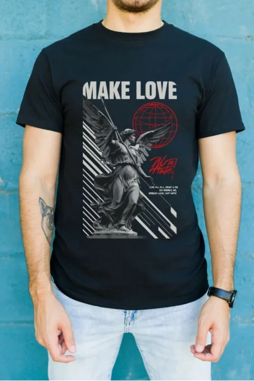 Unisex Oversize 24/1 Penye DTF Baskılı Tişört - DTF78