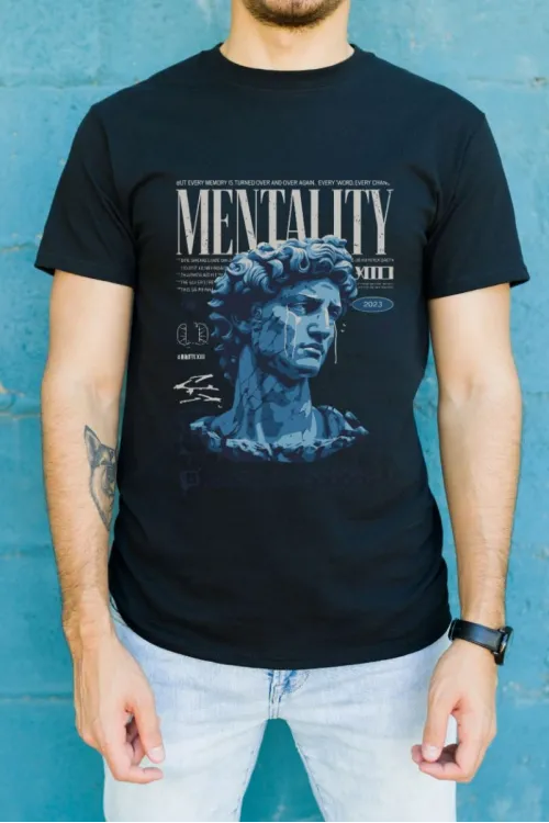 Unisex Oversize 24/1 Penye DTF Baskılı Tişört - DTF96