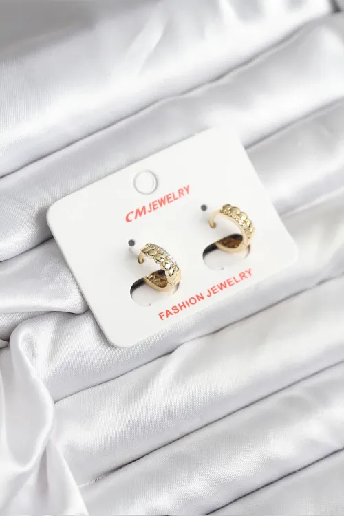 ietaks™ 14K Gold Renk Kaplama CM Kadın Küpe