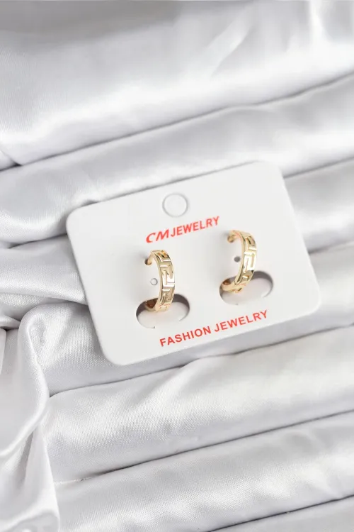 ietaks™ 14K Gold Renk Kaplama CM Kadın Küpe