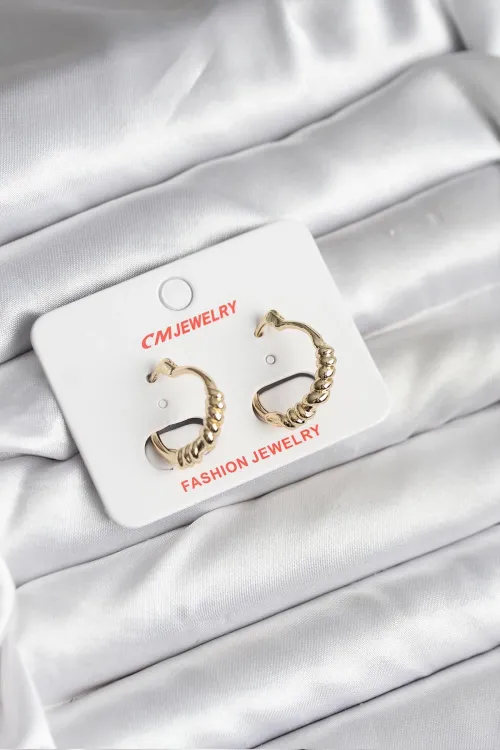 ietaks™ 14K Gold Renk Kaplama CM Kadın Küpe