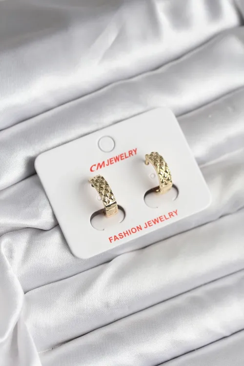 ietaks™ 14K Gold Renk Kaplama CM Kadın Küpe