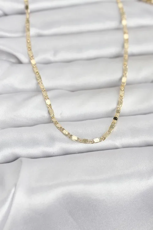 ietaks™ CM 14K Gold Renk Ezme Zincir 60 cm Kadın Kolye