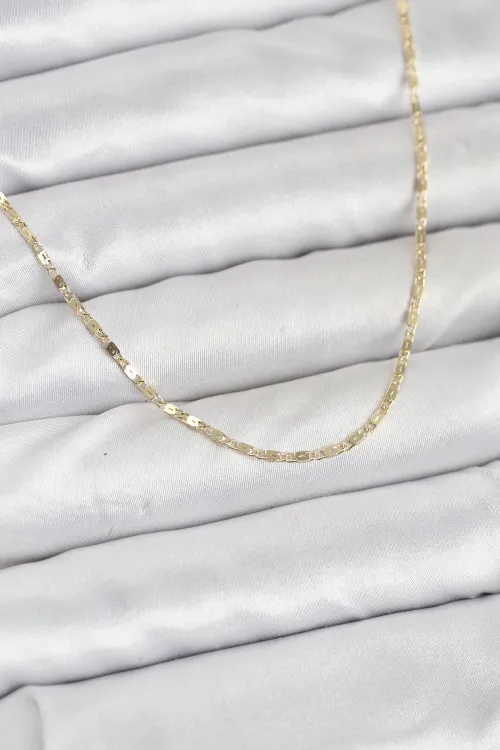 ietaks™ CM 14K Gold Renk Ezme Zincir Model 60 cm Kadın Kolye