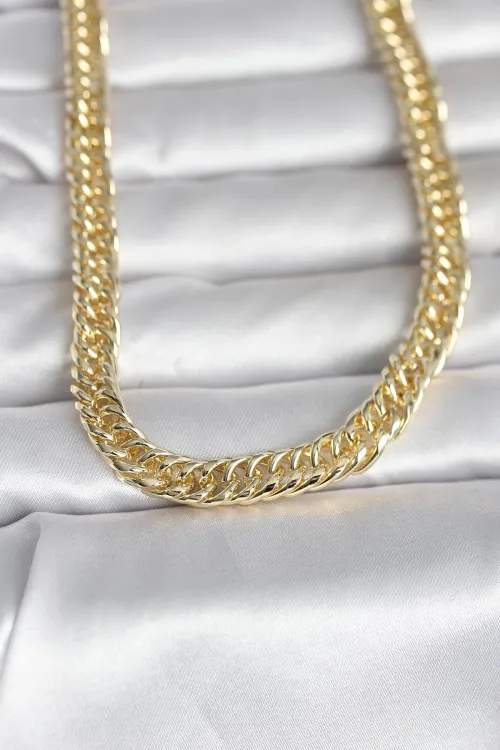 ietaks™ CM 14K Gold Renk Kalın Zincir Model 60 cm Kadın Kolye