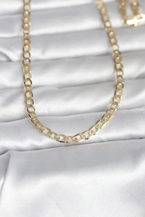 ietaks™ CM 14K Gold Renk Kalın Zincir Model 60 cm Kadın Kolye