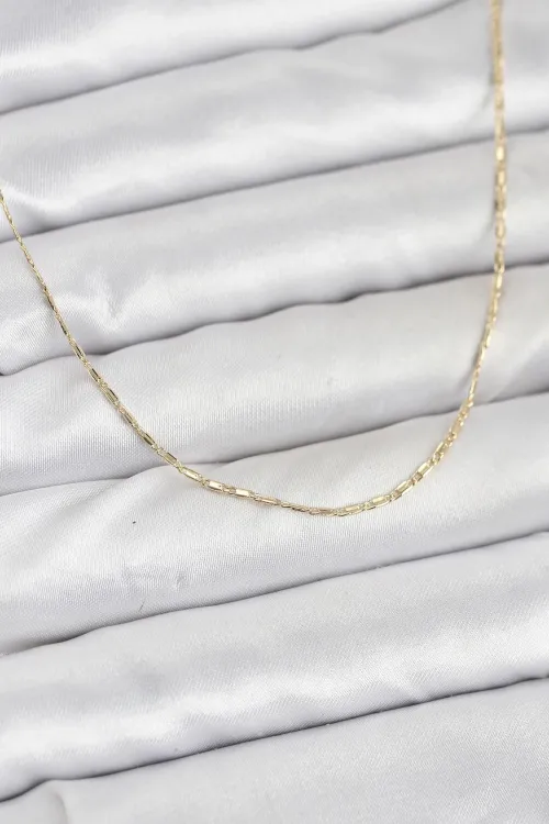 ietaks™ CM 14K Gold Renk Kesme Model 60 cm Kadın Kolye